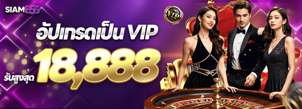 ภาพจากหน้าโปรโมชั่นของ Siam855: สิทธิพิเศษวีไอพี การ์ดโปรอัพเกรดวีไอพีของ Siam855